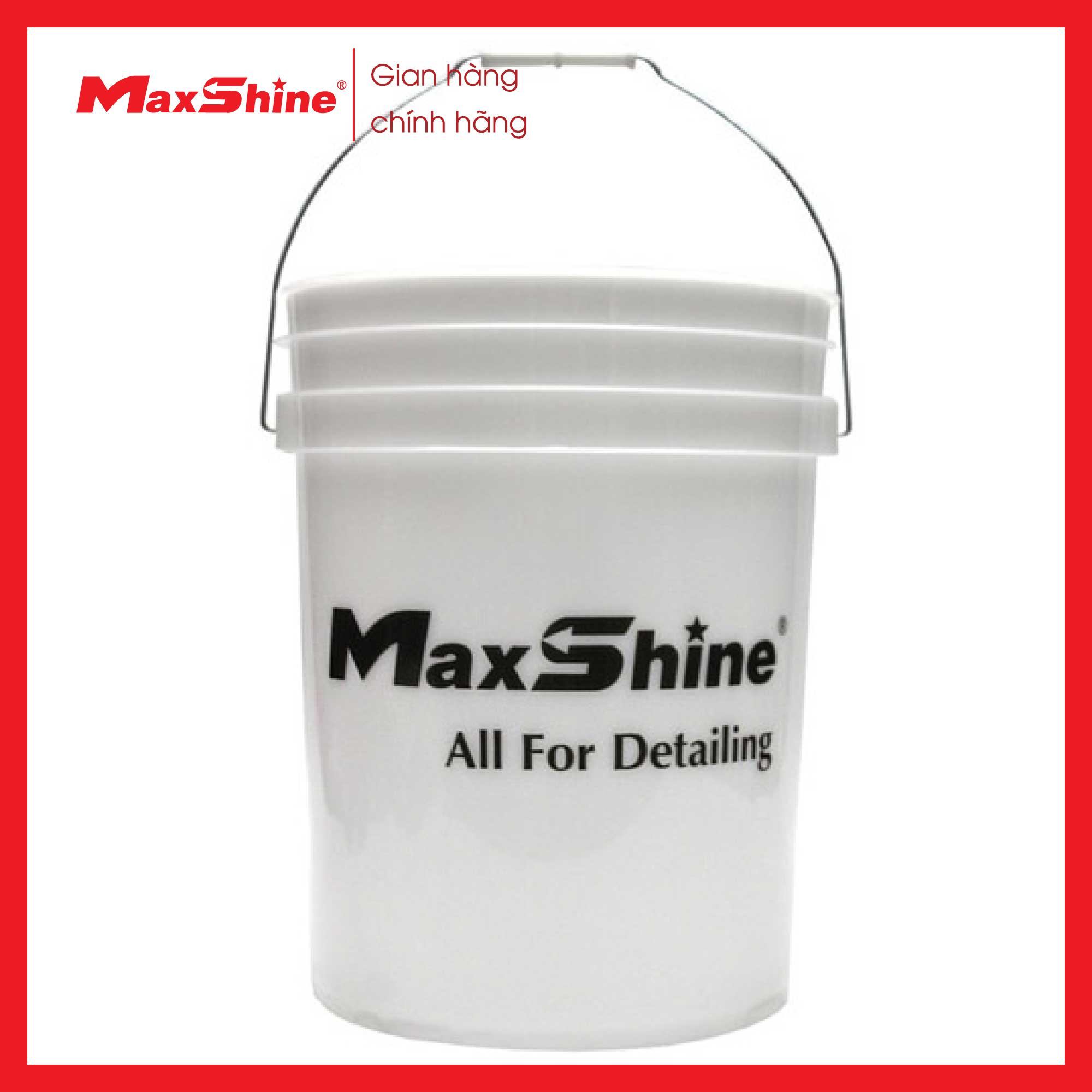 Xô rửa xe chi tiết có nắp đậy Maxshine MSB002 được làm từ nhựa đúc phun bền cho khả năng ngăn ngừa vỡ và độ bền cao