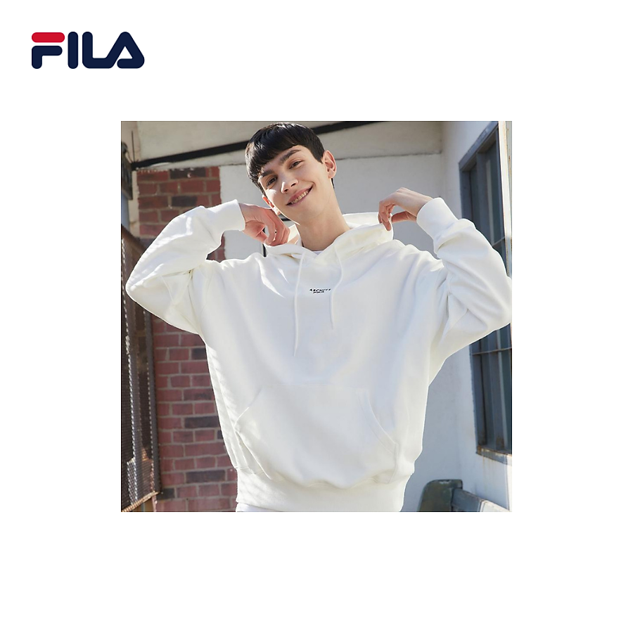 Áo hoodie tay dài có nón unisex Fila Logo Layered - New Beginning Collection - FS2POD1111X