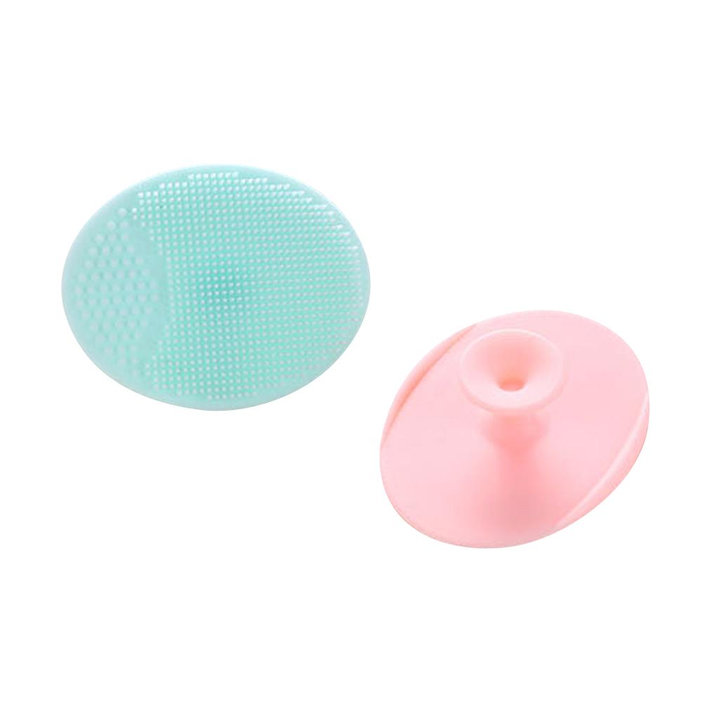 2 Miếng Soft Silicone Face Cleansing Brush Skin Scrubber Exfoliator Massage