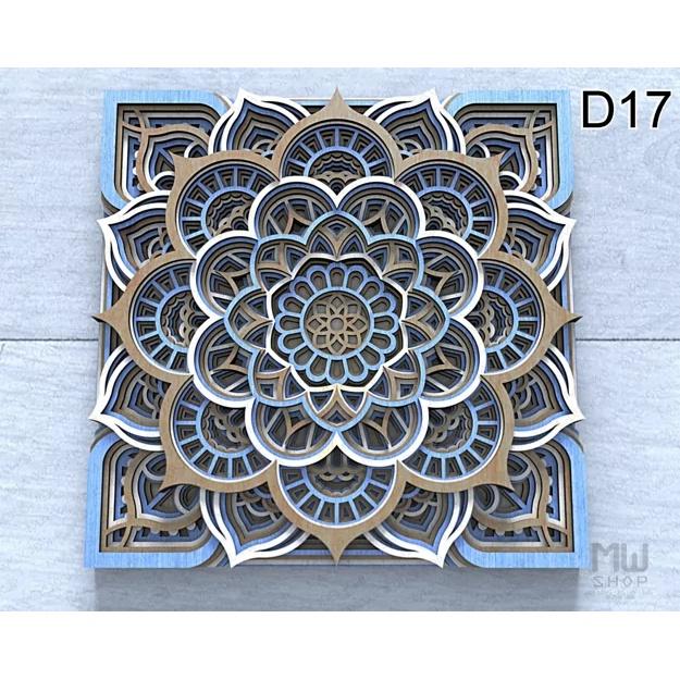 Tranh gỗ nhiều lớp Mandala Mẫu 17