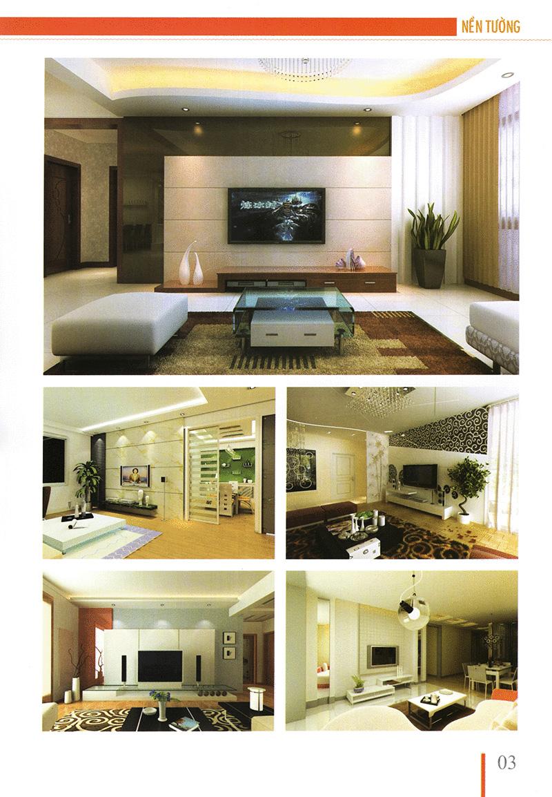 Sách Thiết Kế Chi Tiết Nhà Ở Theo Phong Thủy - Quyển Màu Đỏ - Nền Tường