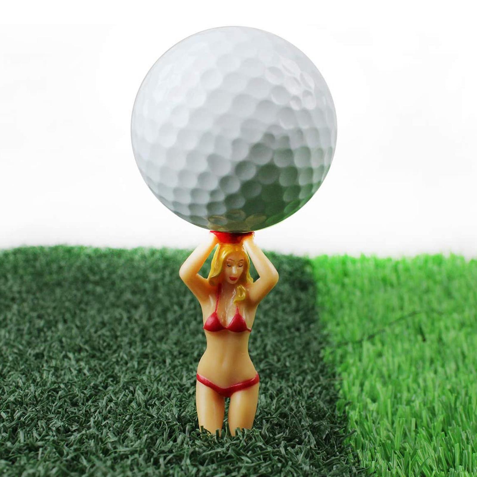 6pcs 3 Inch Plastic Golf Tees Lady Tees Woman Golf Tees Bikini Lady Body Golf Tees for Golf Training Professional Golf Tees Golfer Gift Accessory