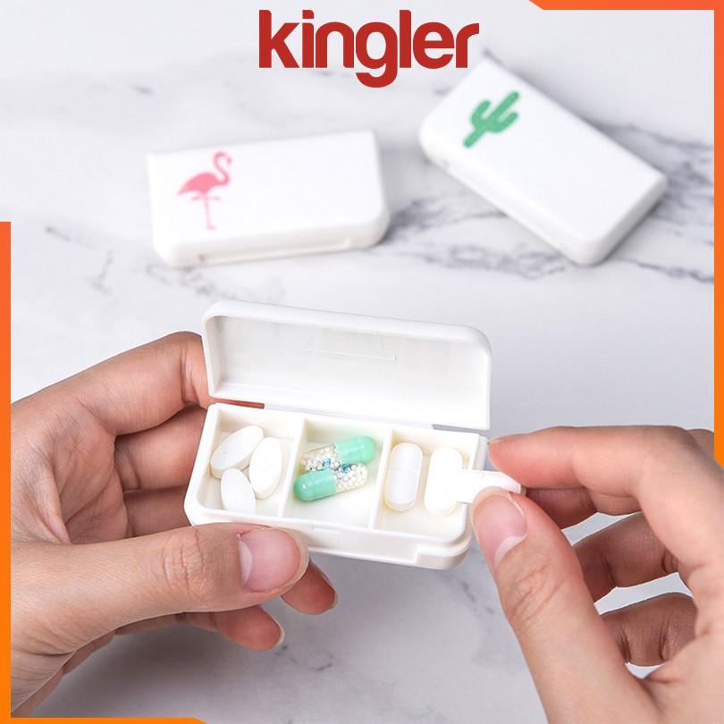 Hộp Chia Thuốc 3 Ngăn Mini, Đựng Thuốc Mang Đi Làm, Đi Du Lịch, Nhỏ Gọn Bỏ Túi, Tiện Dụng, Nhựa An Toàn, Tiện Dụng Trong Gia ĐìnhKingler 7122