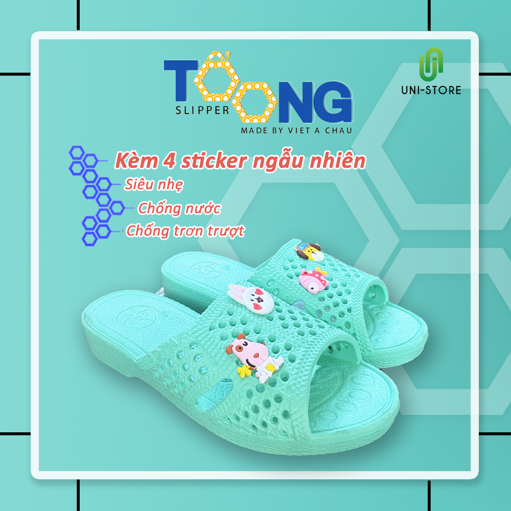 Dép tổ ong [Size 39-43] KÈM STICKER NGẪU NHIÊN vật liệu EVA cao cấp siêu bền, siêu nhẹ, chống trơn trượt