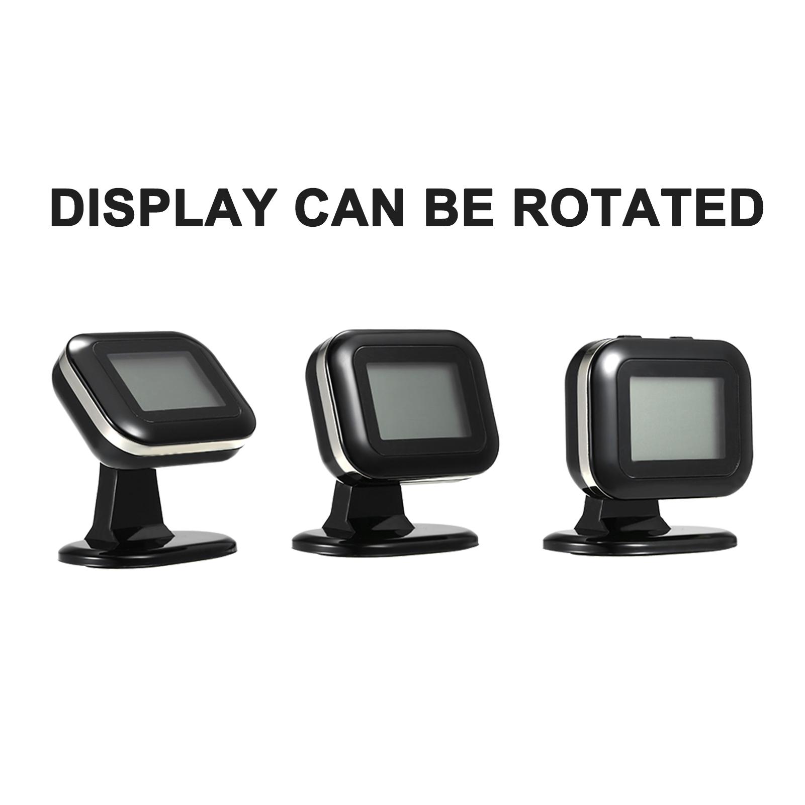 TPMS Tire Pressure Monitoring System Wireless Real-time LCD Display 4 External Sensors Alarm Function