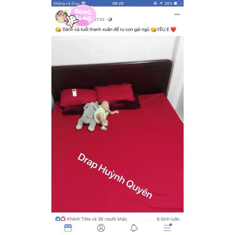 Bộ drap ga thun trơn HQ 4 món mịn, mát, màu sắc đa dạng