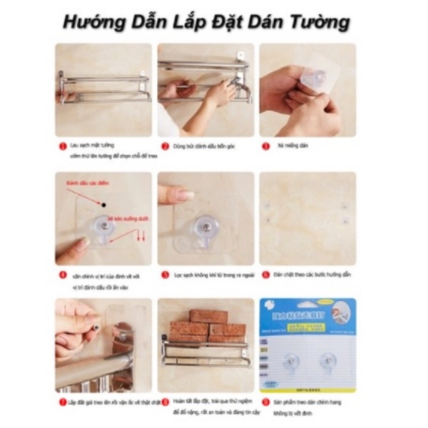 Giá treo khăn nhà tắm dán tường