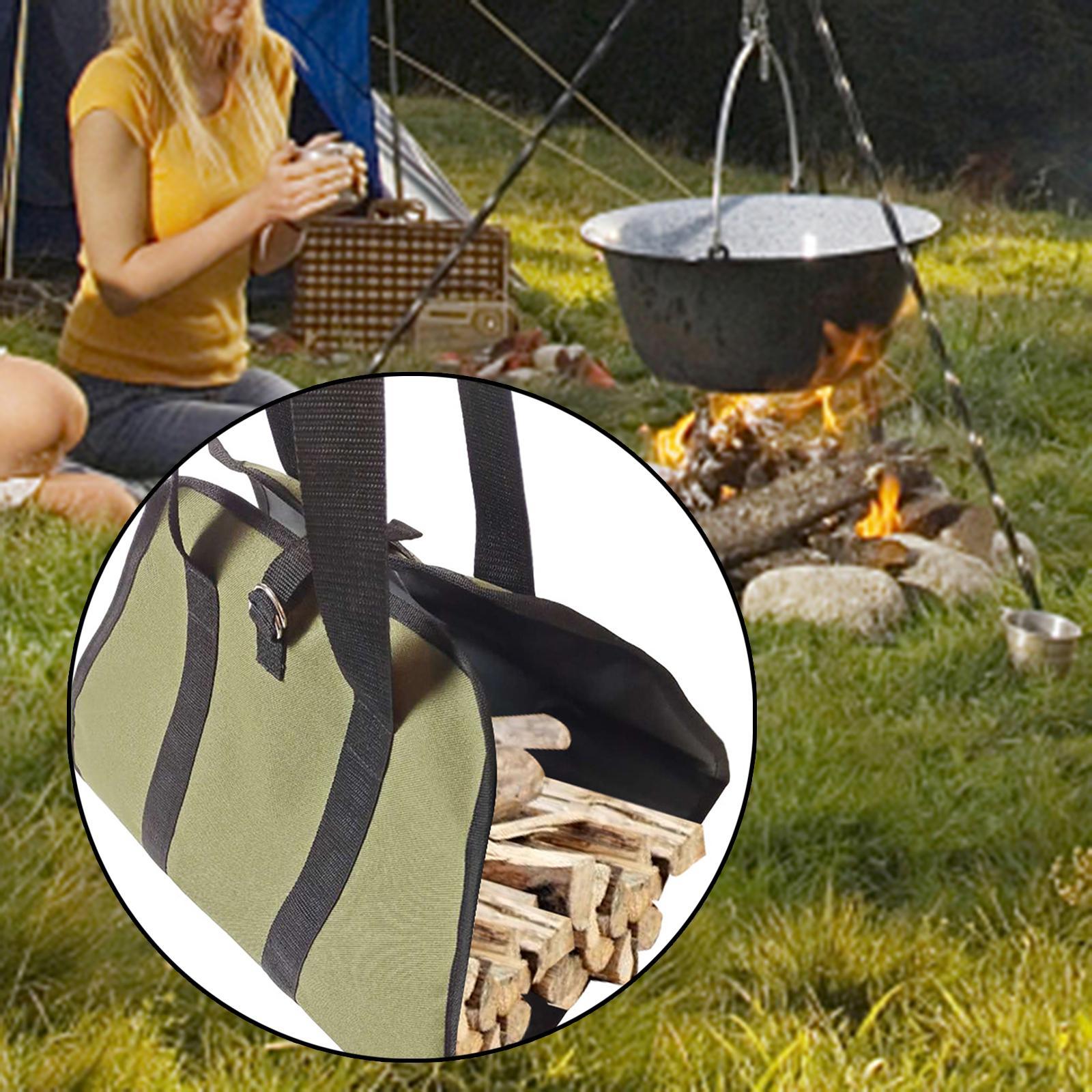 Log Tote Wood Carrying Bag Backpacking Picnic Waterproof Firewood Carrier