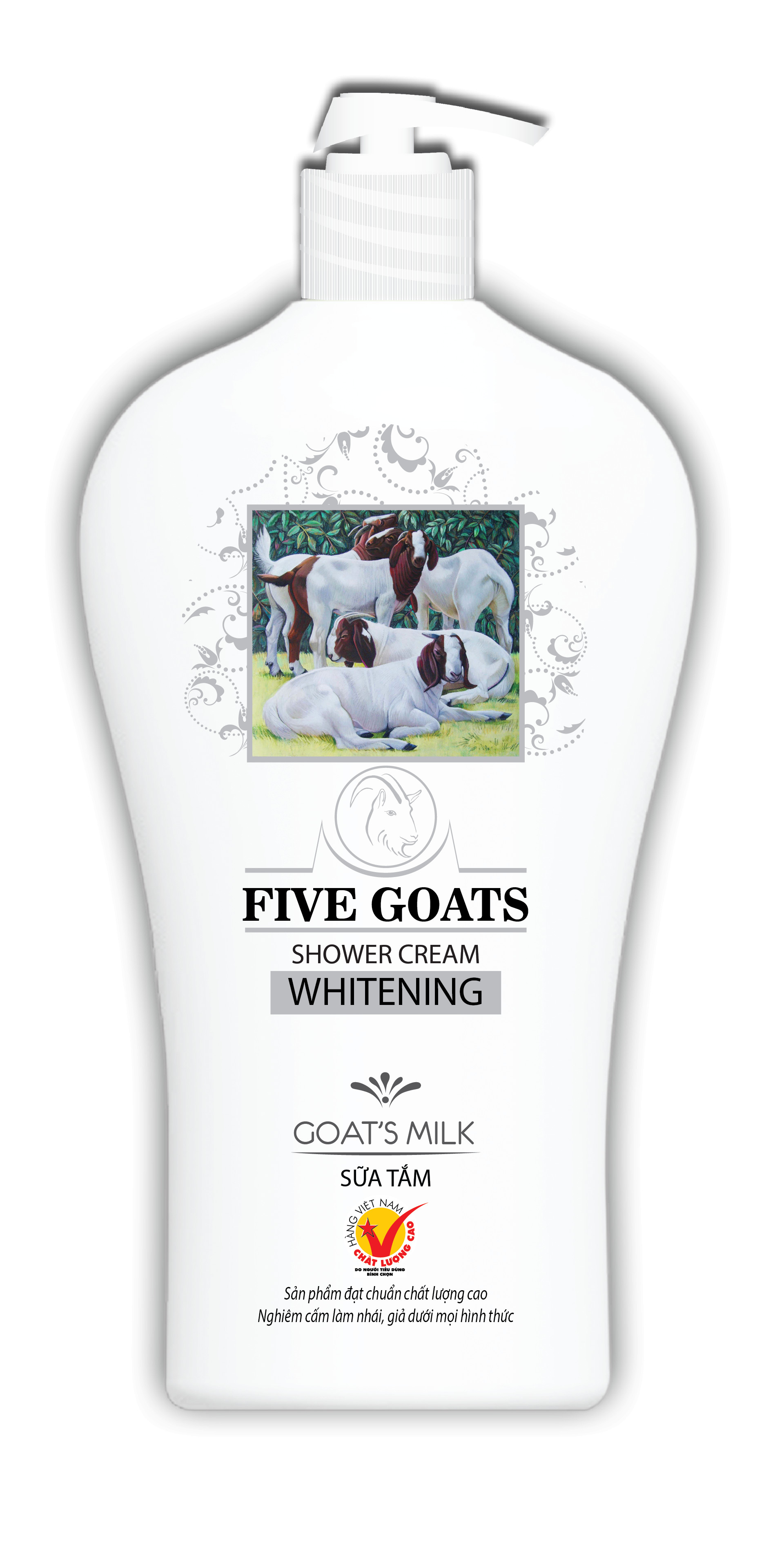 Combo sữa tắm hoa hồng Thebol 900g + Sữa tắm sữa dê Five Goats 500g + Dầu gội dược liệu sạch Thebol tinh dầu dừa 190g