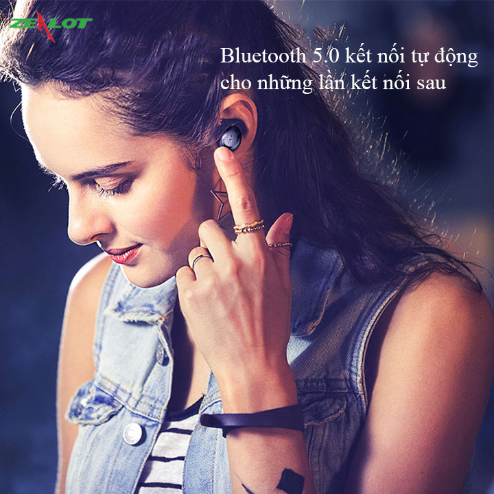 Tai nghe bluetooth Zealot không dây hàng chính hãng tương thích với nhiều dòng điện thoại như iphone, samsung, xiaomi, oppo... dành cho cả nam và nữ