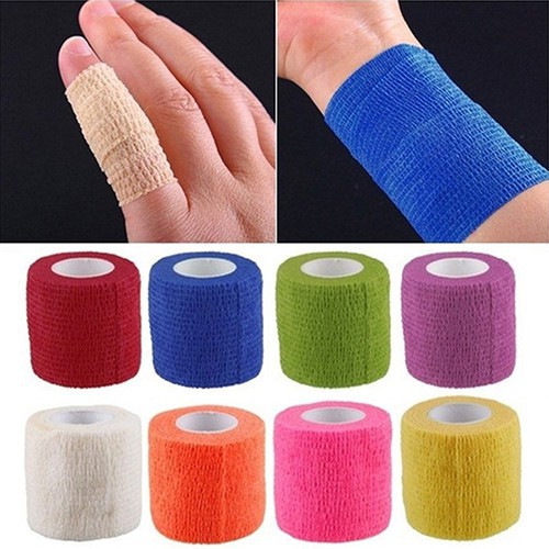 Băng cuốn khớp chống chấn thương, vải tự dính, phục vụ y tế thể thao - Khổ 5cmgng