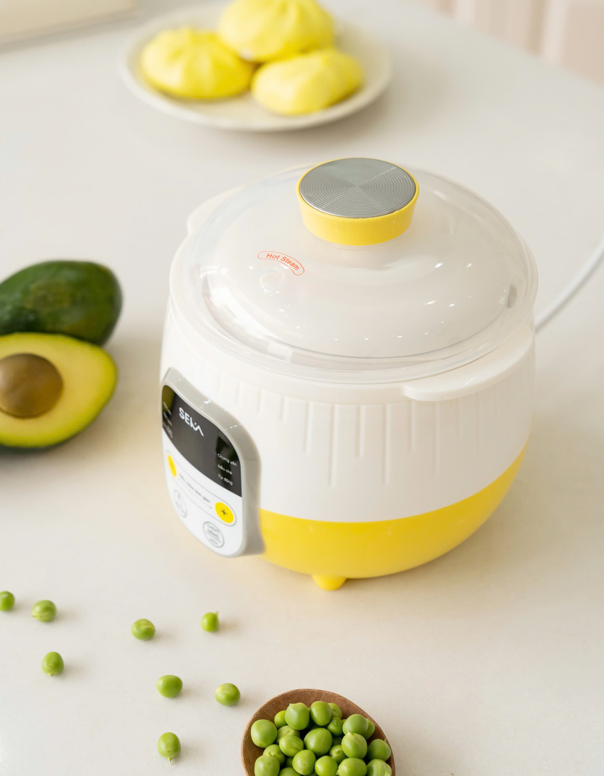 Nồi nấu cháo SEKA SK6182 dung tích 0,8L cho bé ăn dặm - Ninh hầm hấp cách thuỷ chưng yến hàng chính hãng