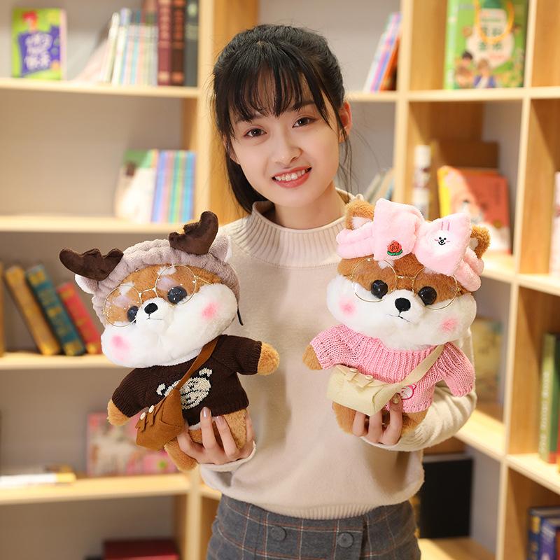 30Cm Hoạt Hình Đáng Yêu Shiba Inu Chó Cosplay Đầm Sang Trọng Đồ Chơi Nhồi Bông Dễ Thương Búp Bê Gối Mềm Mại Cho Trẻ Em nữ Món Quà Sinh Nhật