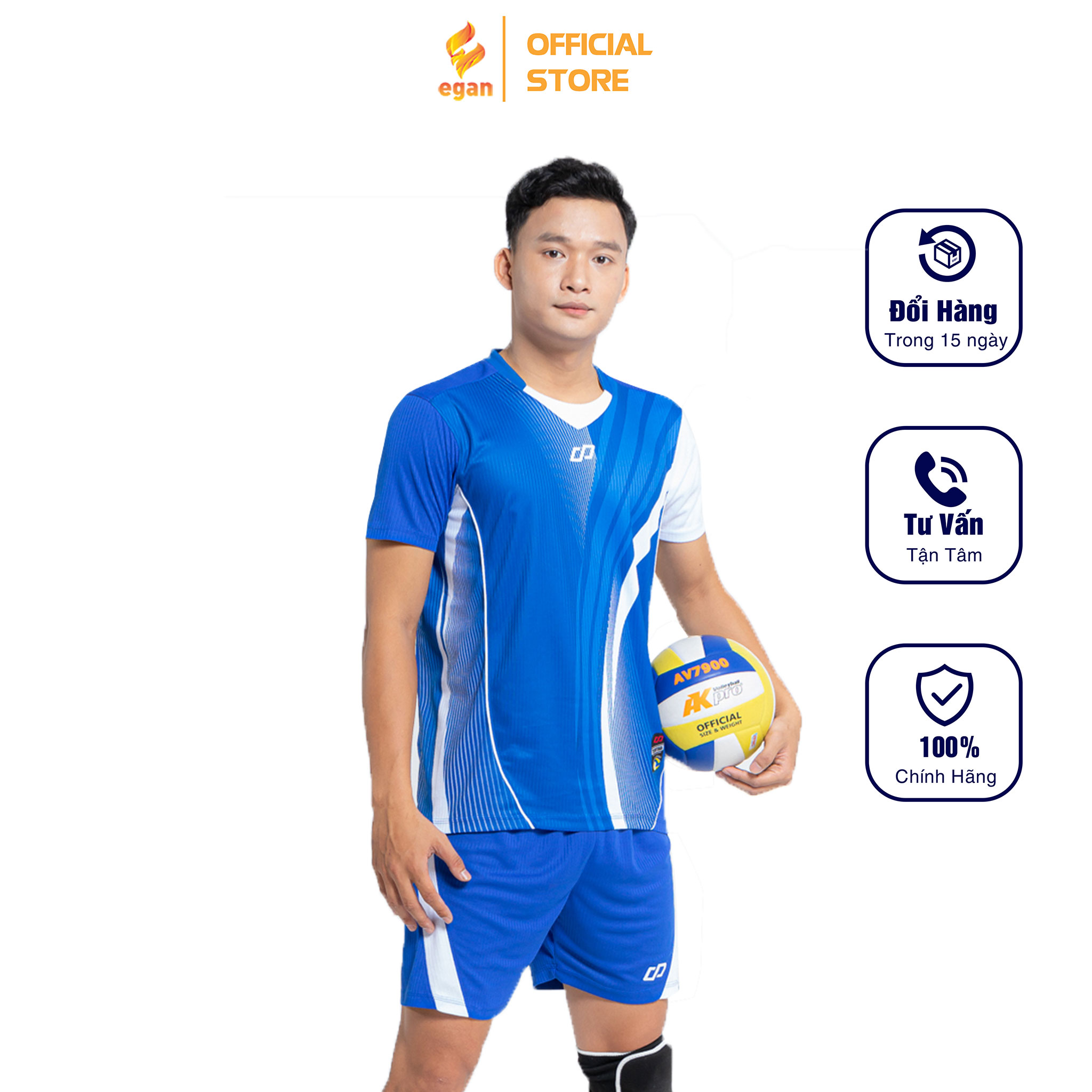 Bộ Quần Áo Thể Thao Bóng Chuyền Màu Bích Nam ZENTIGA - CP SPORT BC05