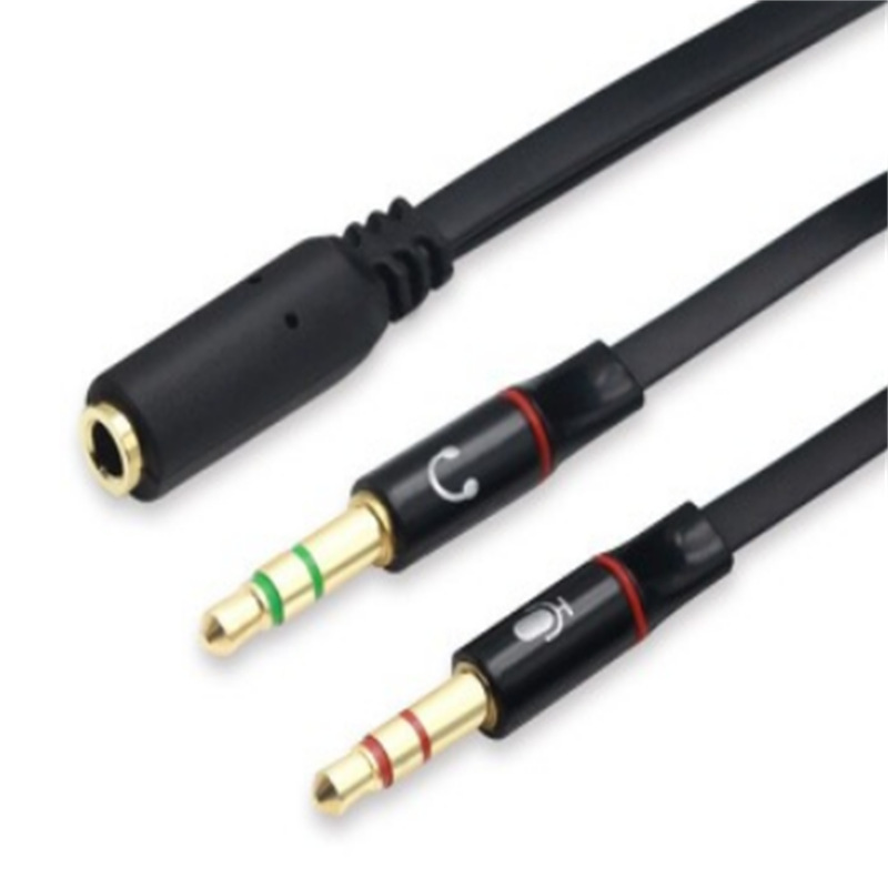 Dây chuyển đổi tai nghe 3.5mm sang 2 cổng 3.5mm cho âm thanh audio và mic