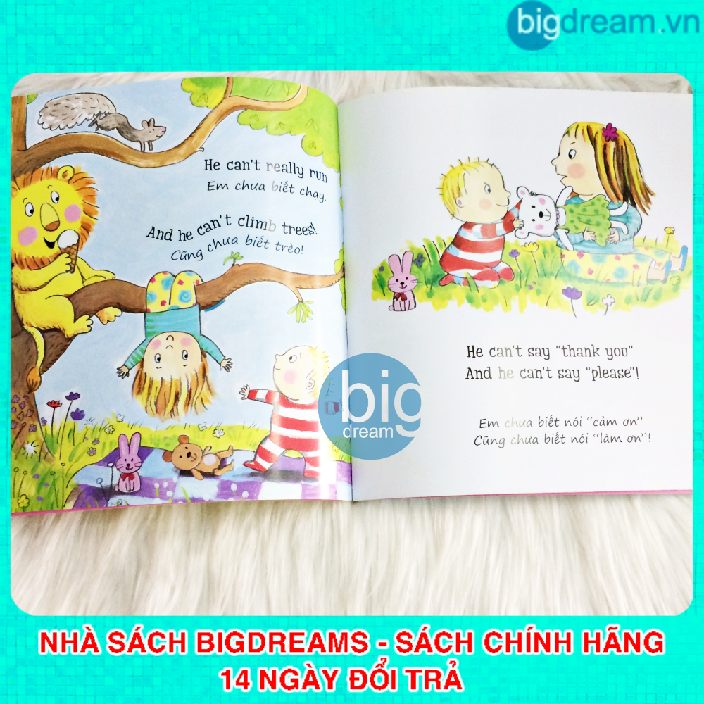 Song ngữ dành cho em bé lớn trong gia đình - Bé có em Tập làm anh chị (Bộ 3 quyển) Truyện kể cho bé trước giờ đi ngủ