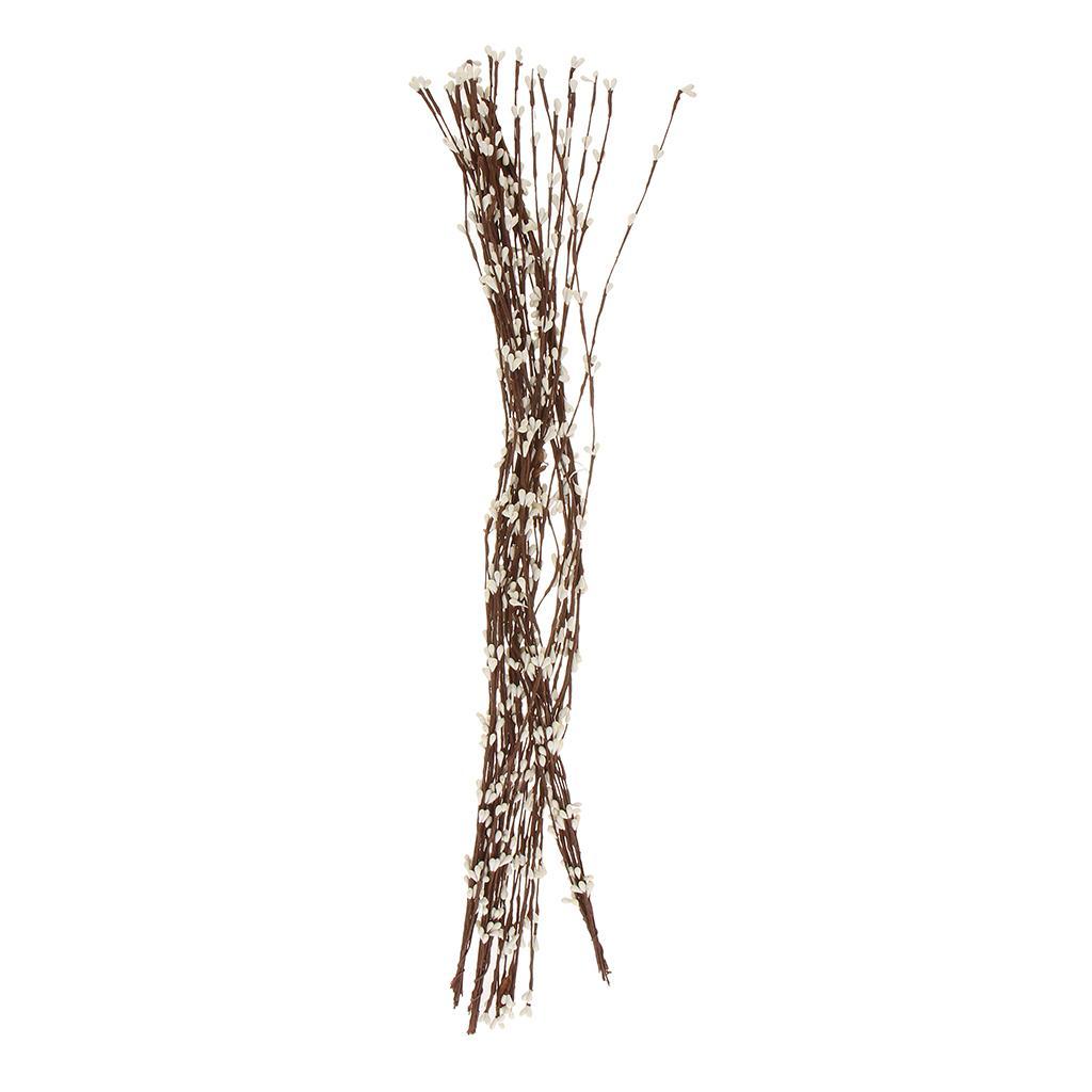 40 Pieces Artificial Pip Berry Garland Primitive Pip Berry Wire Rope Garland Holly Berry Branches DIY Wreath Christmas Holiday Decor 65cm/25.6inch