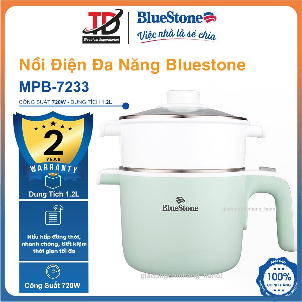 Nồi điện đa năng BlueStone MPB-7233, Công Suất 720W, Nấu Hấp Cùng Lúc, Hàng chính hãng