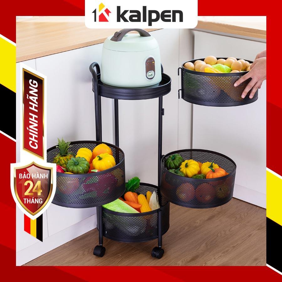 KỆ XOAY TRÒN Đựng Rau Củ Đồ Dùng Đa Năng Thông Minh 3 Tầng 4 Tầng 5 Tầng Kalpen, RHQM