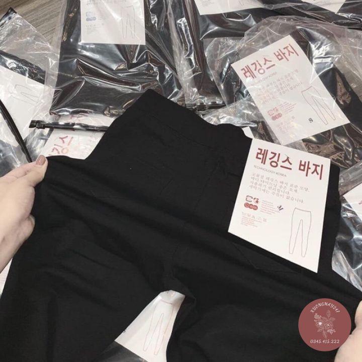 Quần Legging Nữ Quần Legging Cạp Cao Chất Cotton Co Giãn 4 Chiều