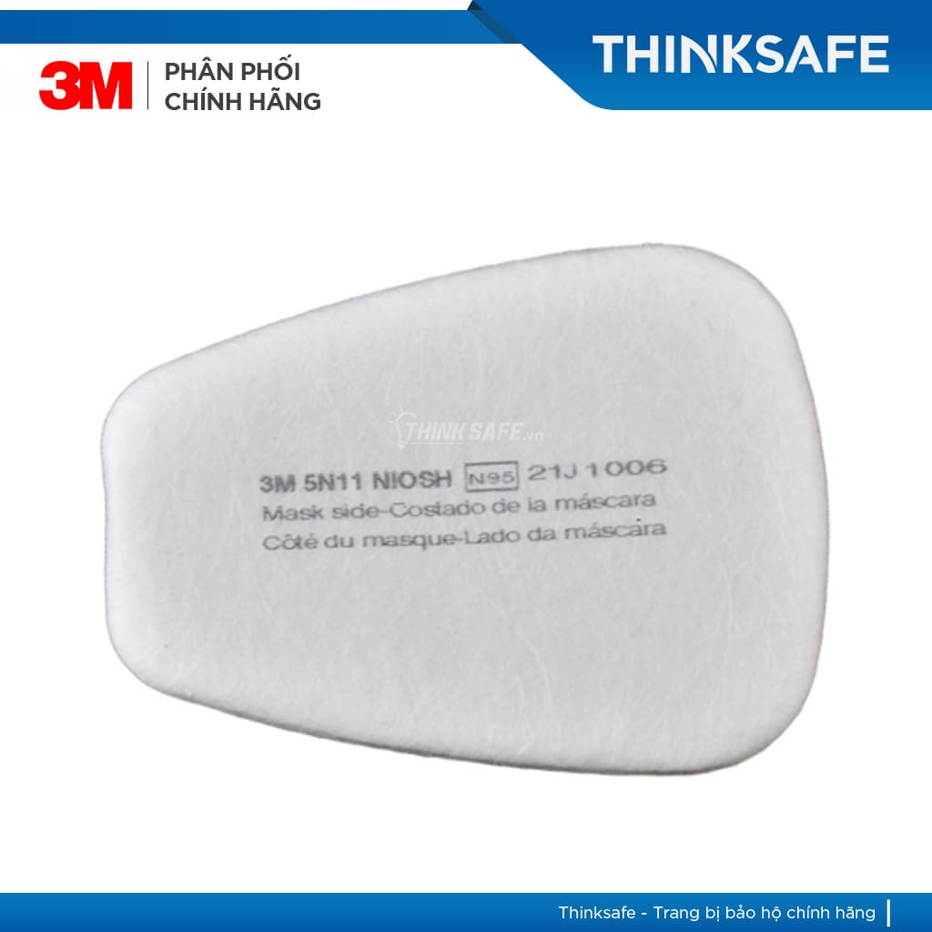 Mặt nạ phòng độc 3M Thinksafe, chống bụi mịn, chống độc, chống sơn, hóa chất, bảo vệ hô hấp, chính hãng - 6200/6003