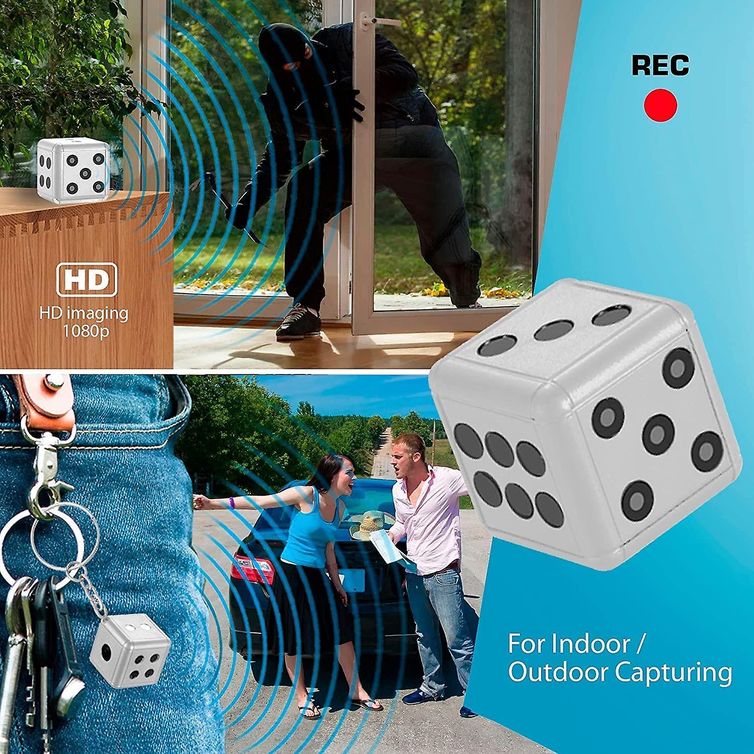 Máy ảnh gián điệp mini không dây 1080p di động với tầm nhìn ban đêm và phát hiện chuyển động, camera an ninh ẩn Jskee