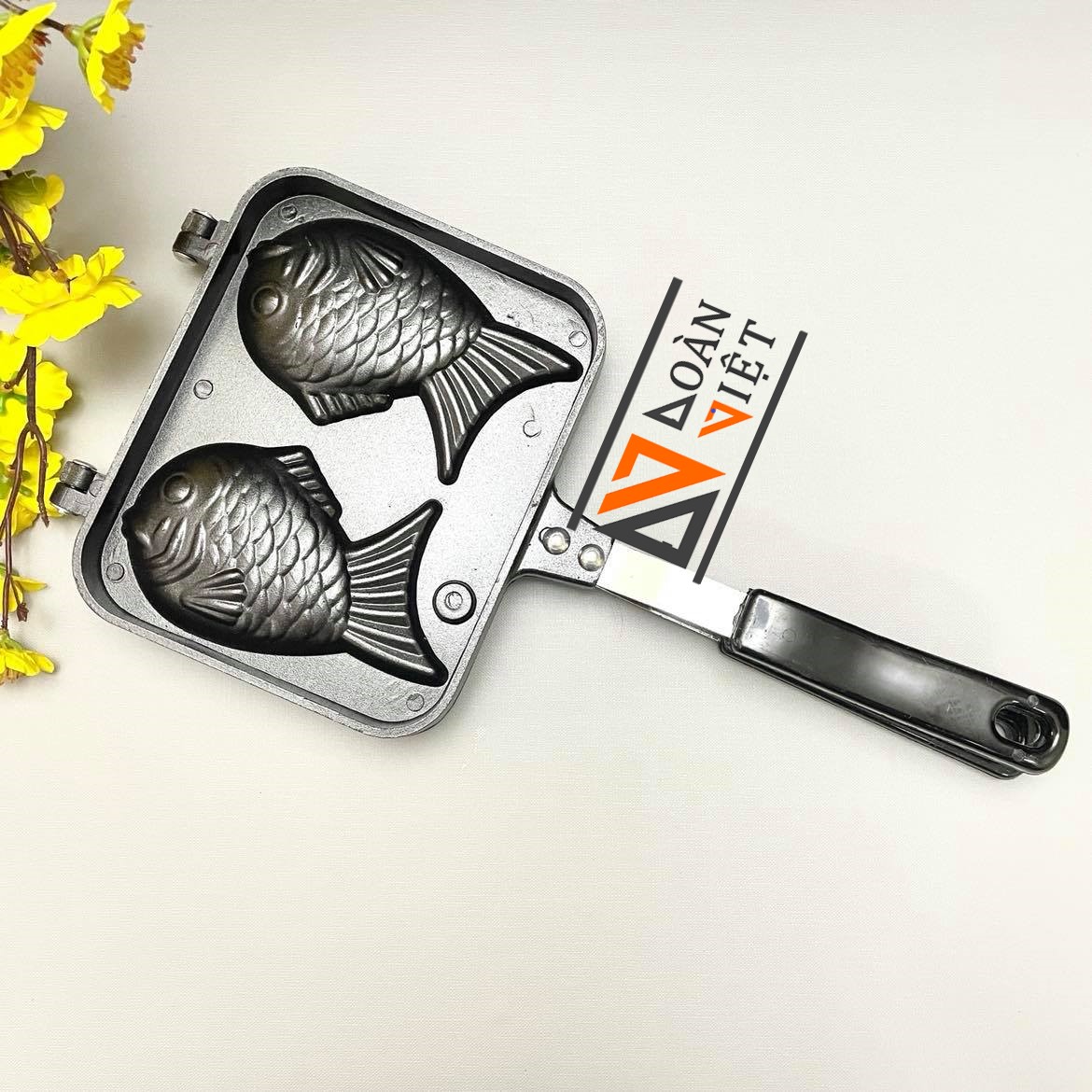 Khuôn Bánh Cá TAIYAKY Nhật Bản Cao cấp- Chống Dính - Khuôn Bánh Nướng Hình Cá 3D sắc nét. Dụng cụ làm bánh Nướng và các loại truyền thống - Loại Tốt Nặng 800g