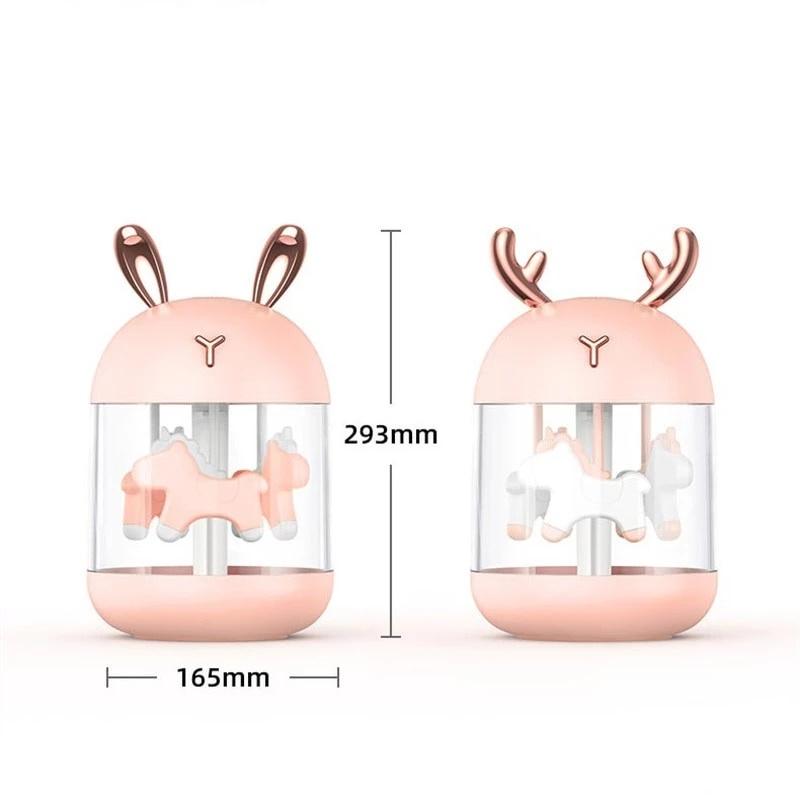 Air Humidifier 300ML Pet Cute Mini Humidifier USB Aroma Essential LED Lights Night Lamp Air Purifier Diffuser for Home Car