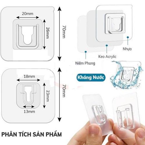 Combo 2 Miếng Dán Tường Dự Phòng Chữ U Siêu Dính Cho Các Loại Kệ