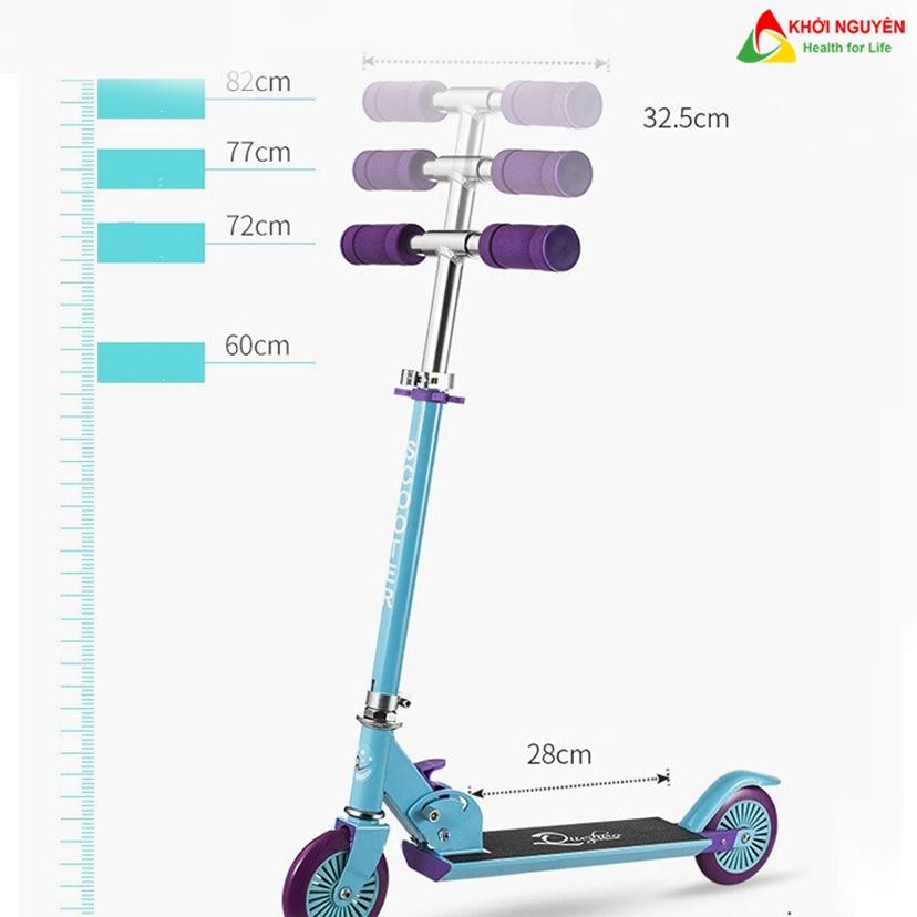 Combo 2 xe trượt scooter cao cấp có chân trống chịu tải đến 50kg