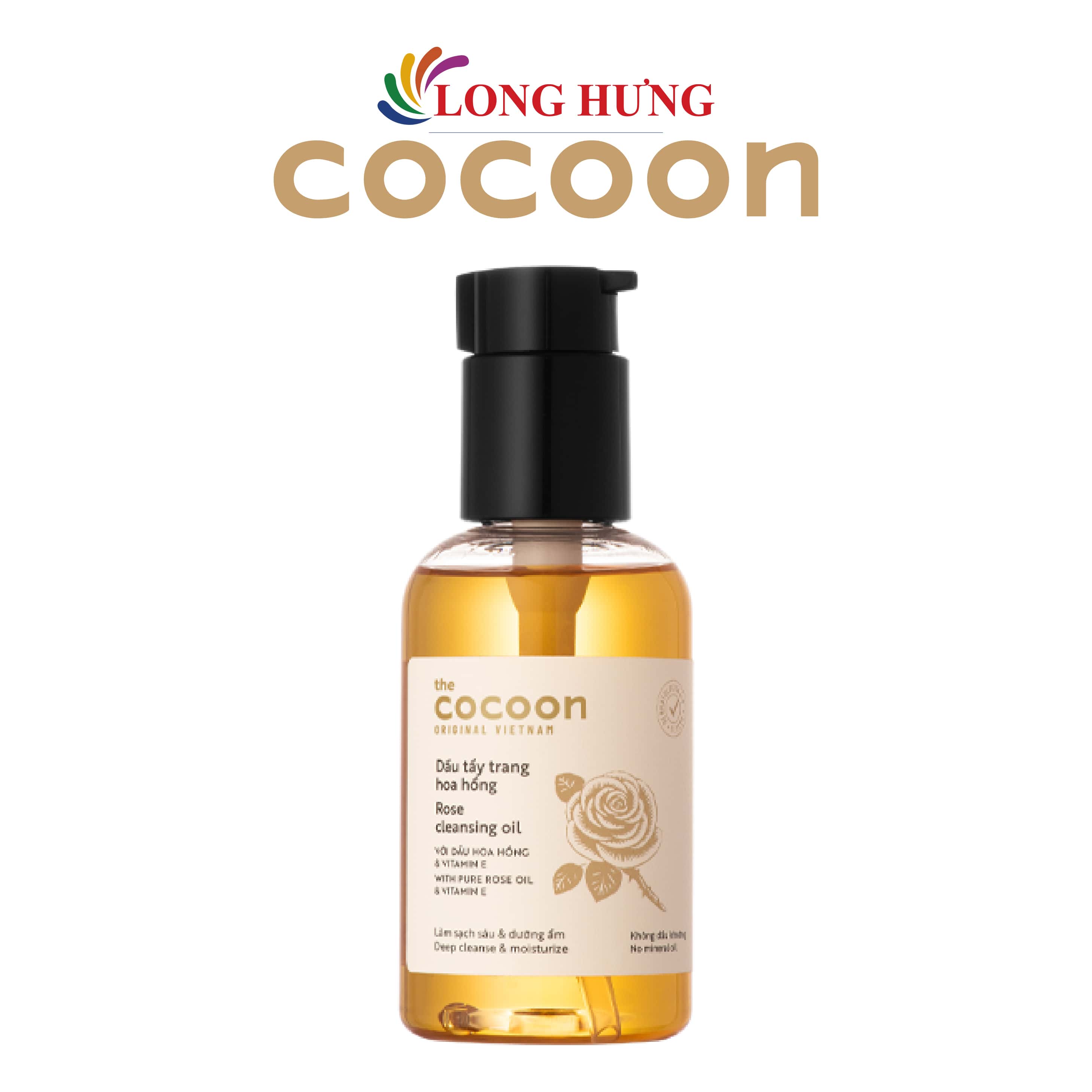 Dầu tẩy trang hoa hồng Cocoon làm sạch sâu và dưỡng ẩm (140ml) - Hàng chính hãng