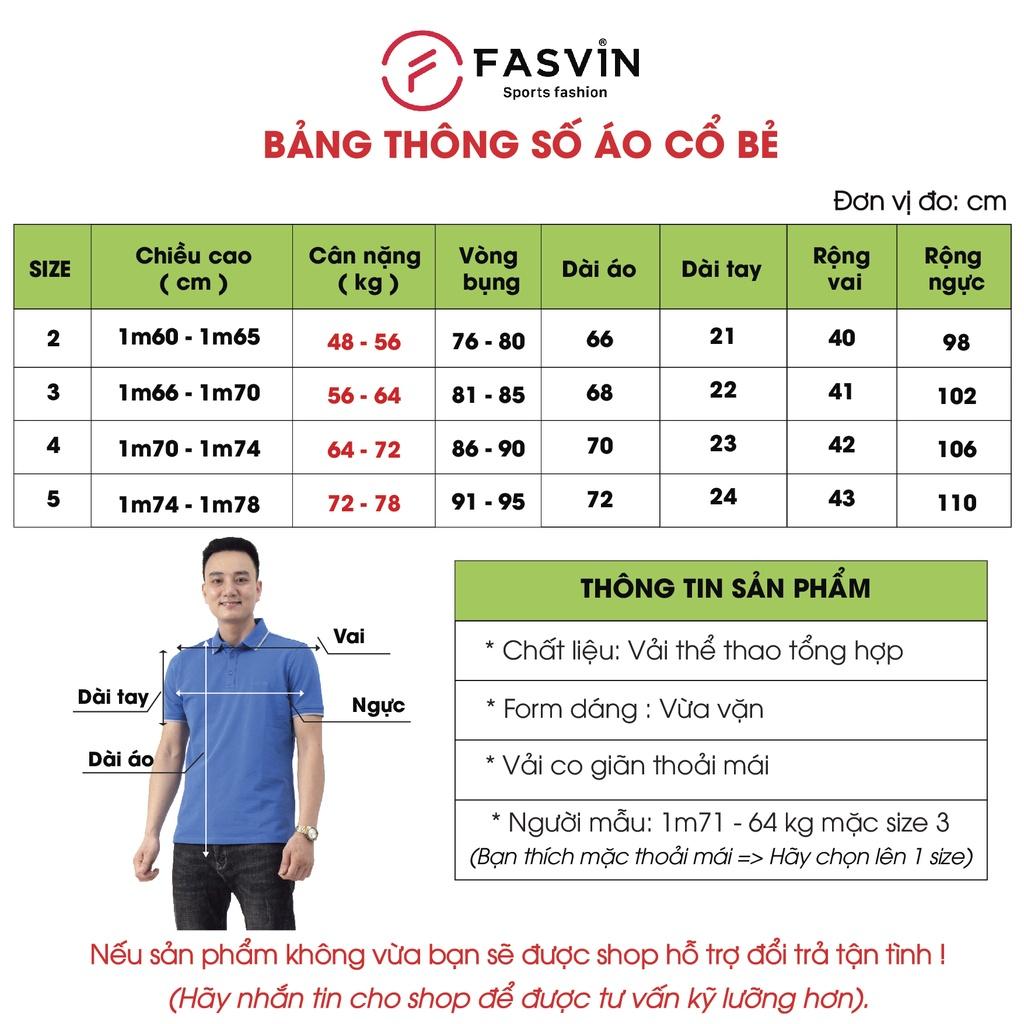 Áo POLO thể thao nam Fasvin PL21458.HN vải Askin cao cấp co giãn thoải mái