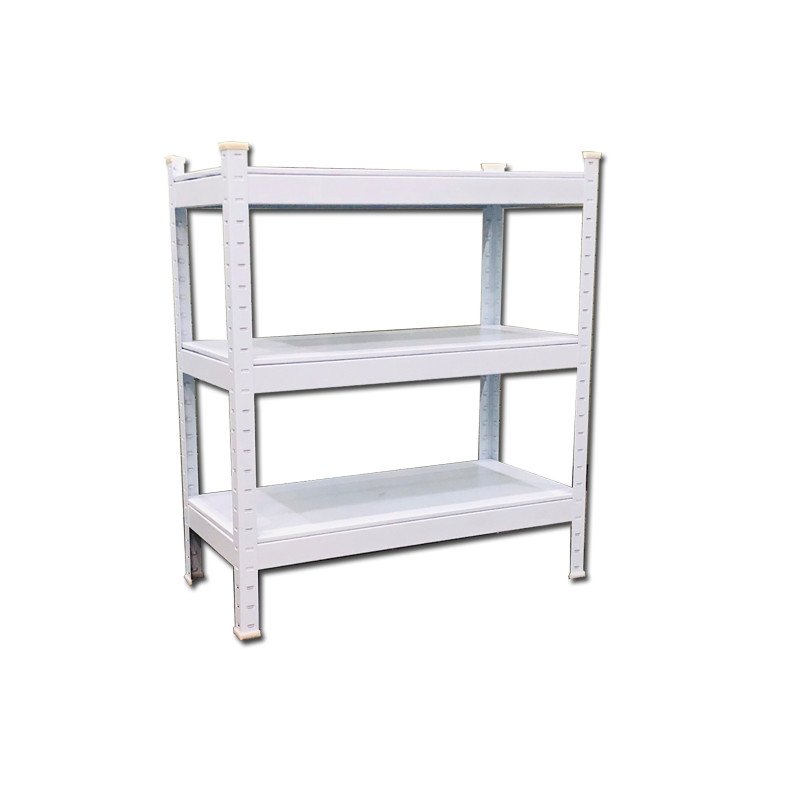 Kệ thấp 3 tầng tấm thép 81cm trắng