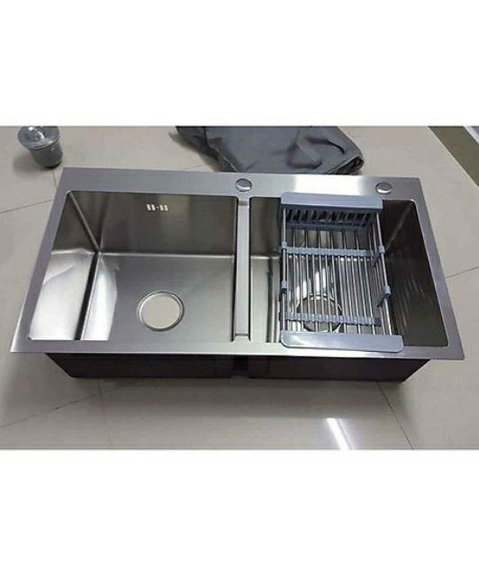 Chậu rửa chén đúc inox 304 kích thước 45x82