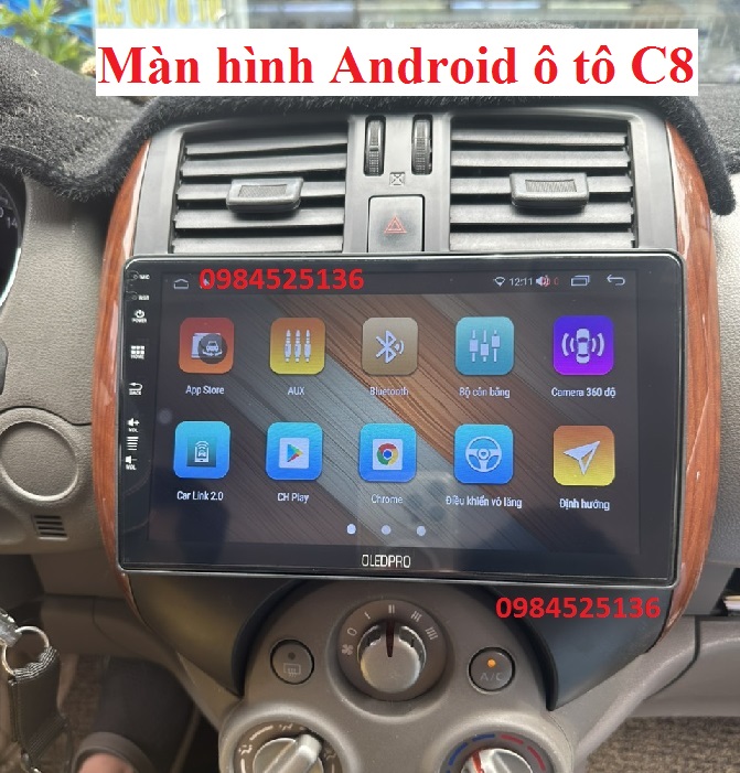 (Tặng pm VIETMAP S2) Màn Hình Android cho Ô Tô O.L.E.D.P.R.O C8  Ram 4-32 Chip 8 Nhân cao cấp BH 12 tháng. xe.man hinh xe oto.màn hình android xe oto.màn hình dvd android cho xe. màn hình 0LED cho xe.màn hình Android cho xe oto.Màn hình xe oto