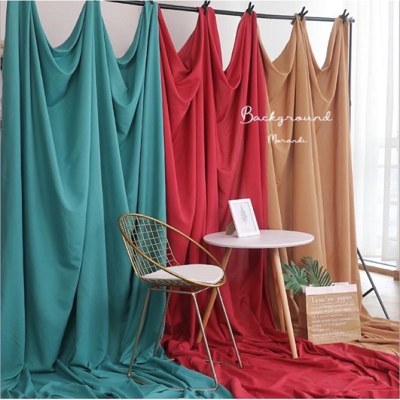 Phông Nền Chụp Ảnh, background chụp ảnh vải trơn chụp Studio, Lookbook hoặc Livestream khổ lớn decor phụ kiện trang trí