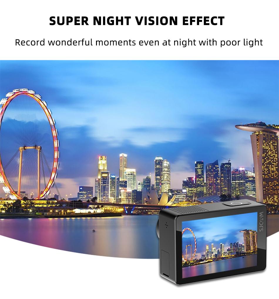 Camera hành động màn hình kép SJCAM SJ8 ban đầu 4K 30fps 20MP Waterproof Wifi Night Vision 2,33 inch Touch Màn hình thể thao máy ảnh thể thao