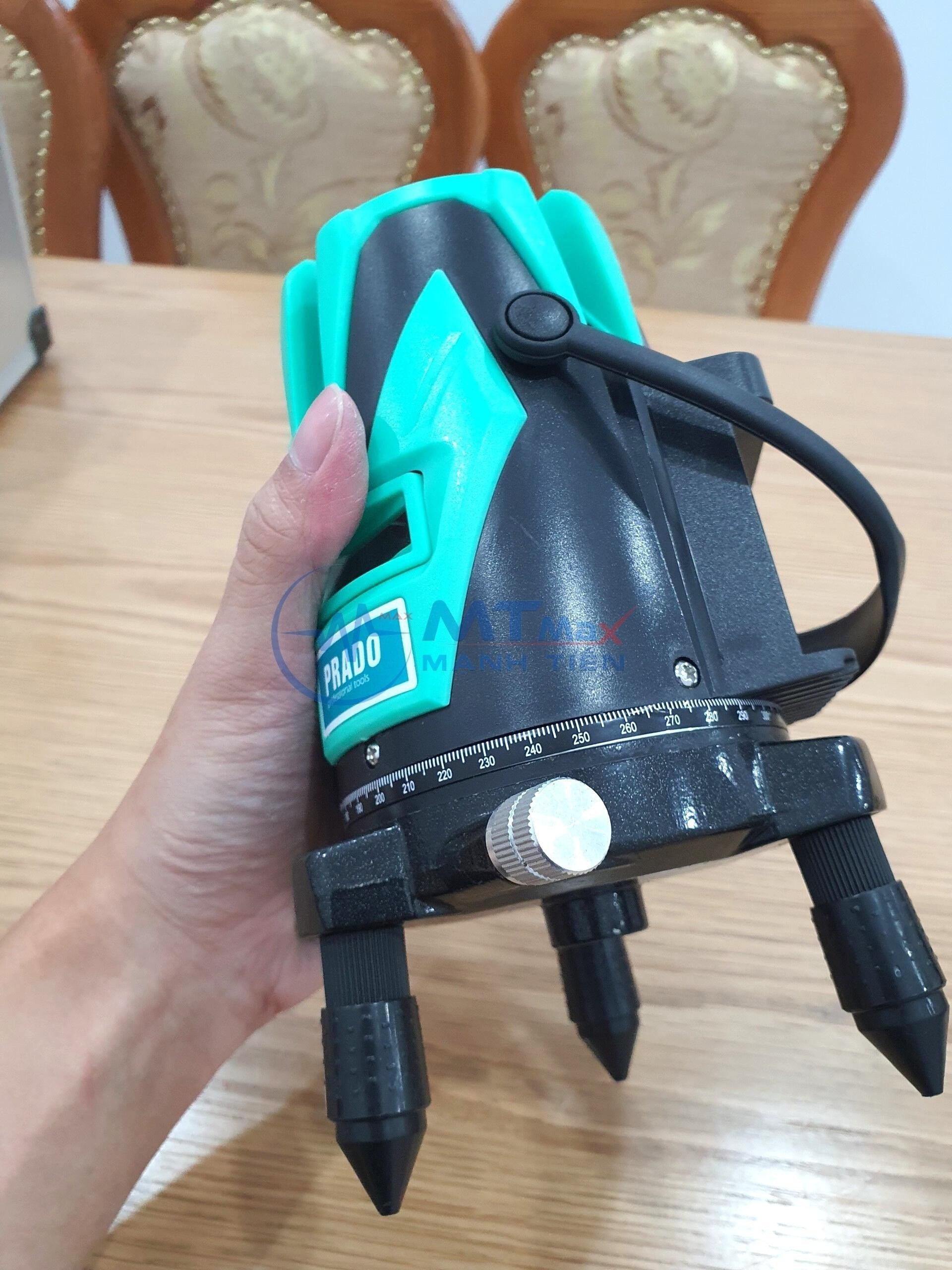 Máy Cân Bằng Laser Prado, Máy Bắn Tia Laser Đèn Siêu Sáng loại 5 tia tiện dụng dành cho thợ xây thợ mộc làm cửa