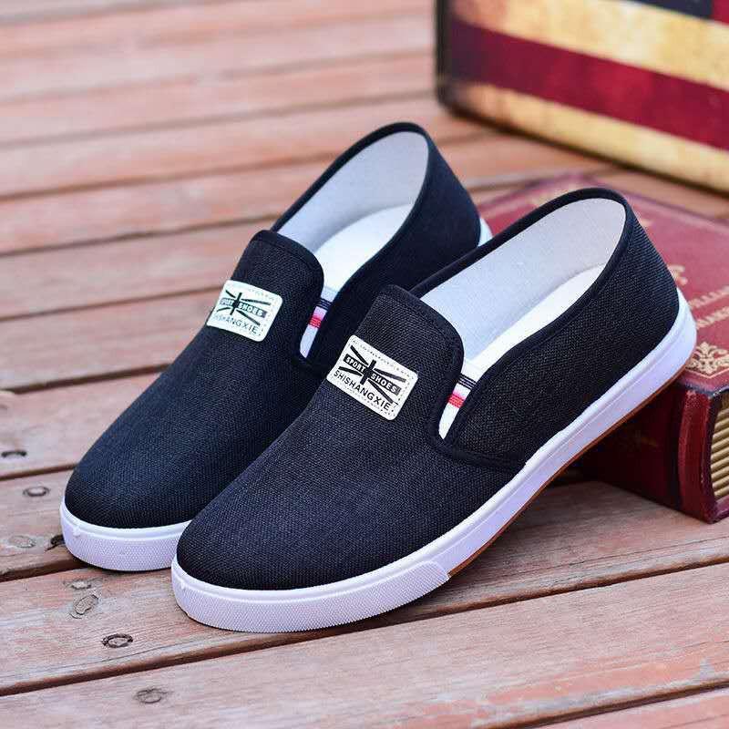 Có 2 Màu) Giày lười vải nam Sport Shoes thoáng khí