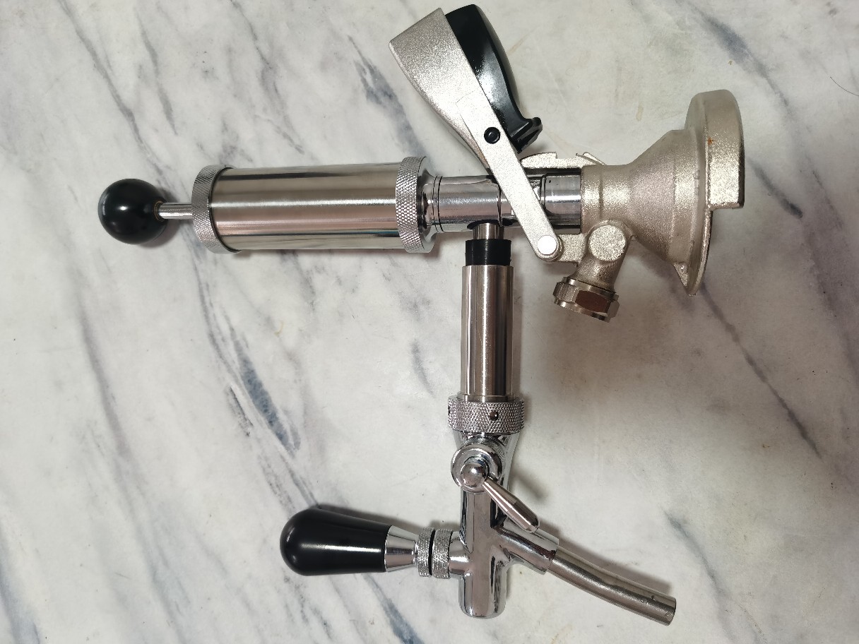 Vòi Rót Kèm Bơm Tăng Áp Gắn Keg Mini Type A - Inox 304 cao cấp