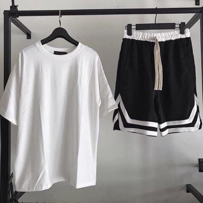 Quần Đùi V, Quần Short Unisex Viền Ống Thể Thao