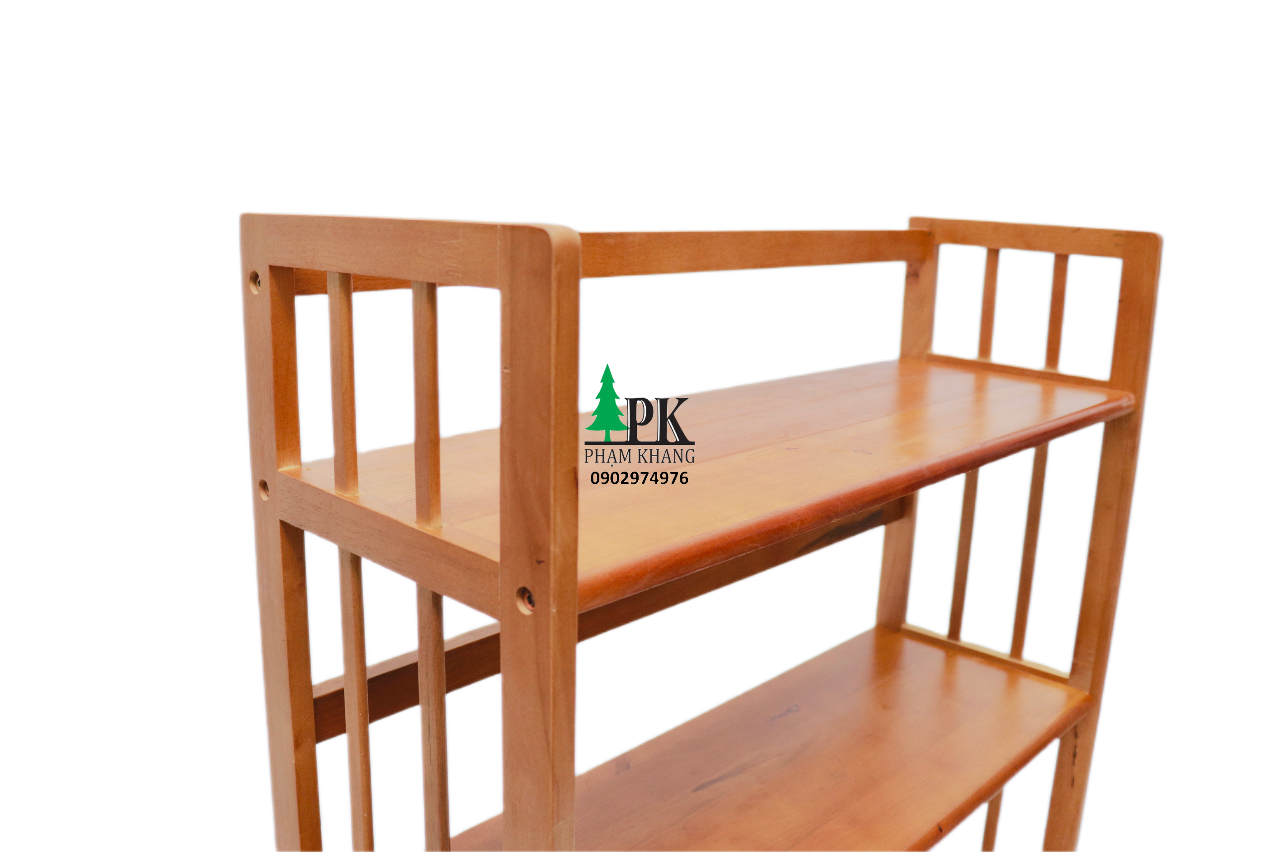 Kệ sách 4 tầng rộng 100 cm Start Decor - Gỗ cao su tự nhiên - Màu Gỗ Tự Nhiên/ Vàng Cherry