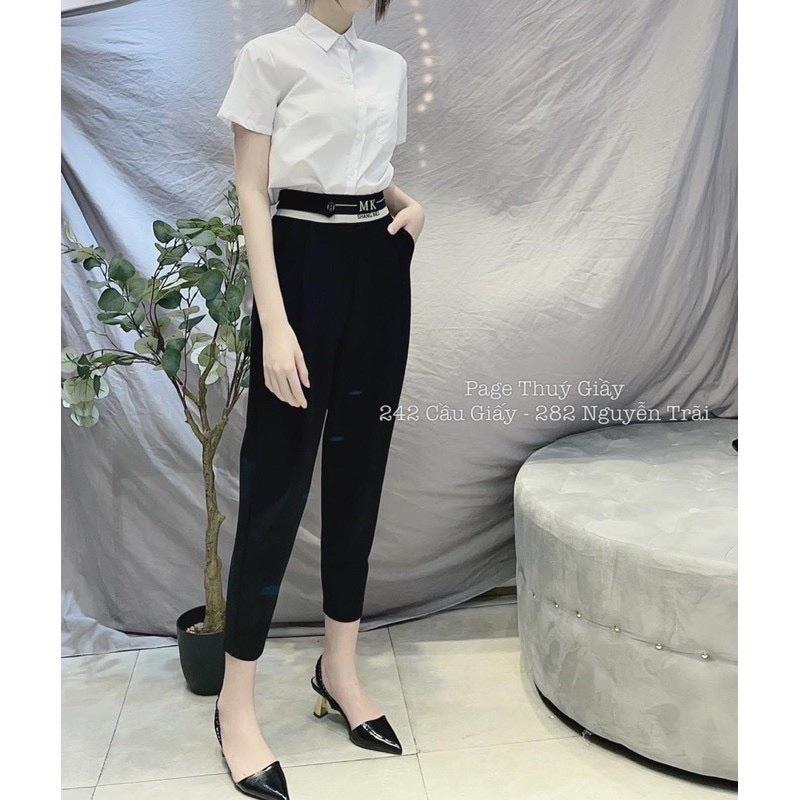 Quần baggy cạp chữ M phối cúc lệch cho nữ(40-63kg)