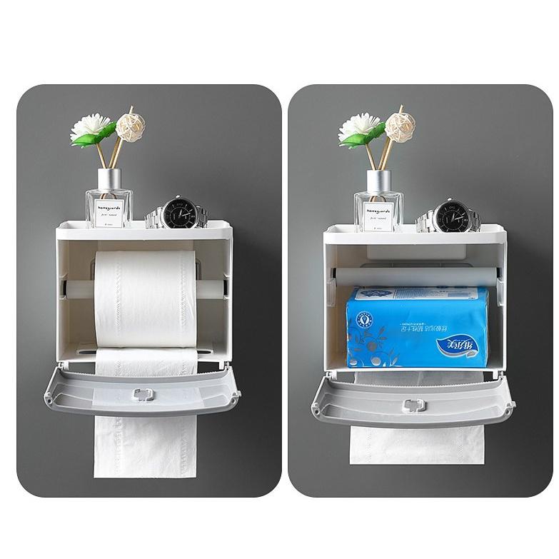 Hộp Giấy Vệ Sinh Đa Năng Dán Tường, Hộp Đựng Khăn Giấy Cao Cấp