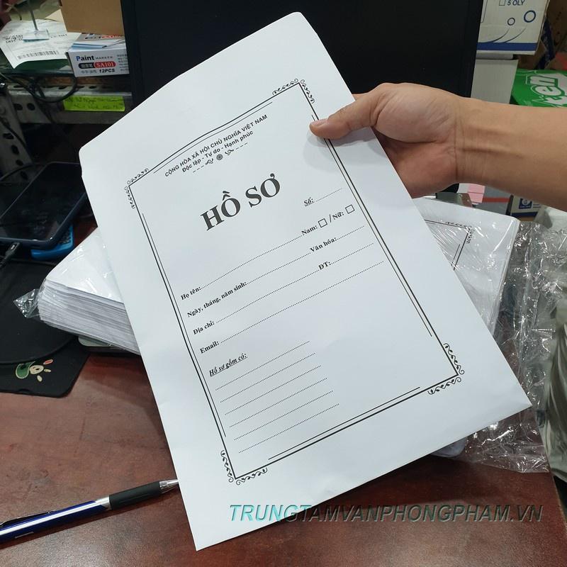 XẤP 100 CÁI Bao bì trắng A4 có chữ HỒ SƠ