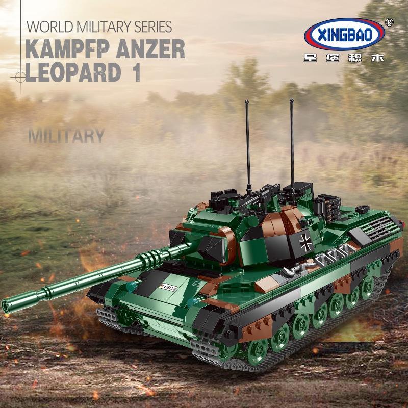 Đồ chơi Lắp ráp Xe Tăng Đức Leopard I - Xingbao XB06049 German Tank - Xếp hình thông minh - Mô hình trí tuệ