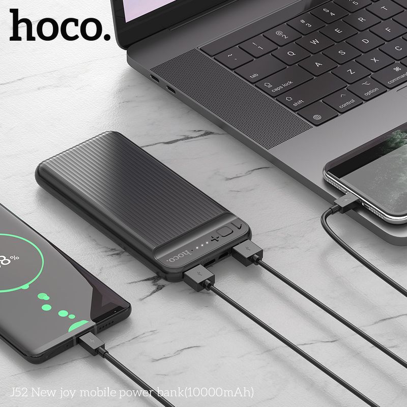 Sạc pin dự Phòng HOCO J52 10.000mAh-Hàng chính hãng - Đen