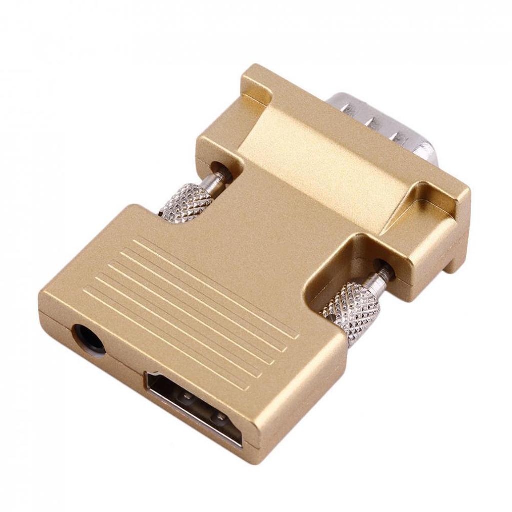 HDMI Female to VGA Male Converter Audio Adapter Support 1080P Signal Output