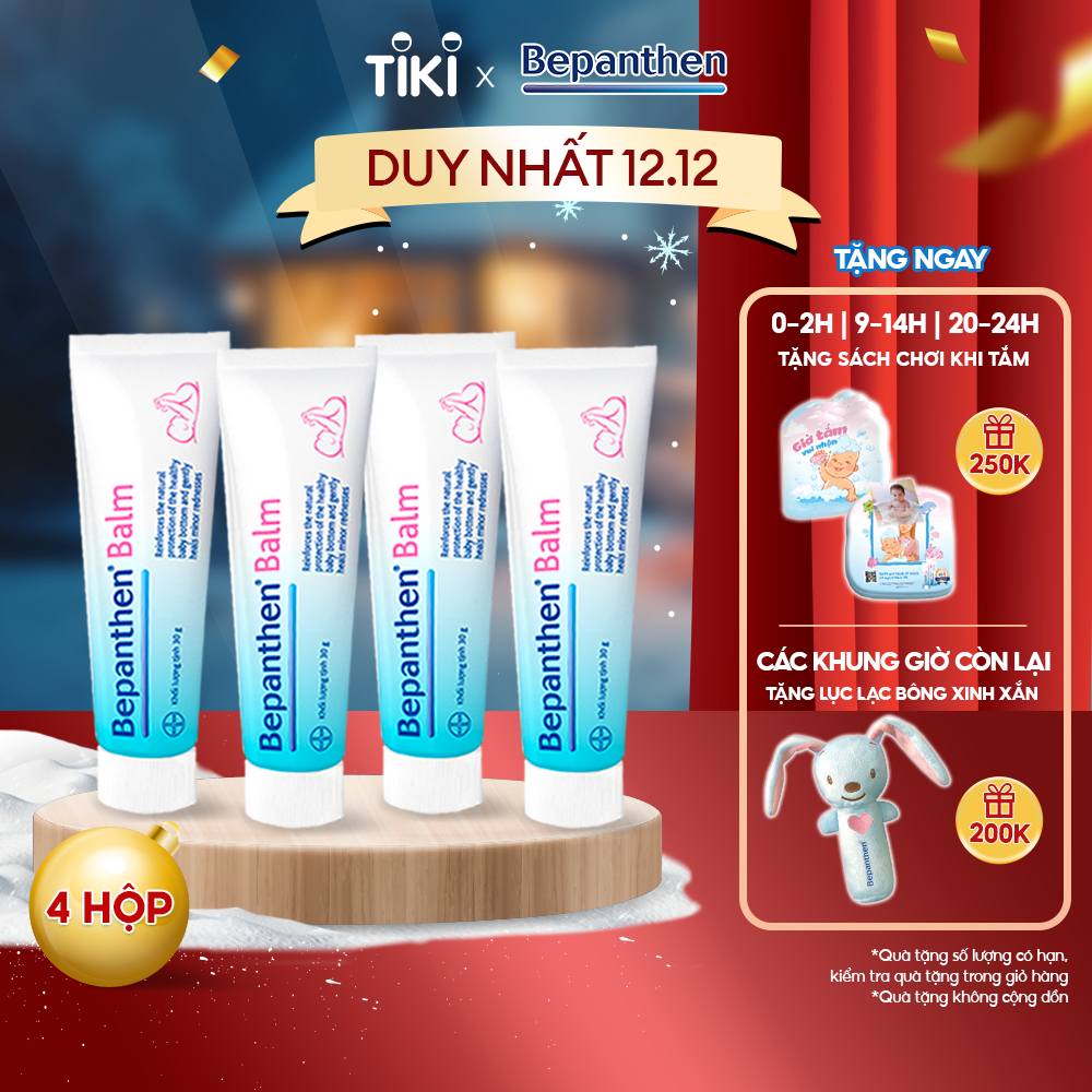 Combo 4 Kem Chống Hăm BEPANTHEN Balm Dạng Kem Mỡ Tuýp 30G x4