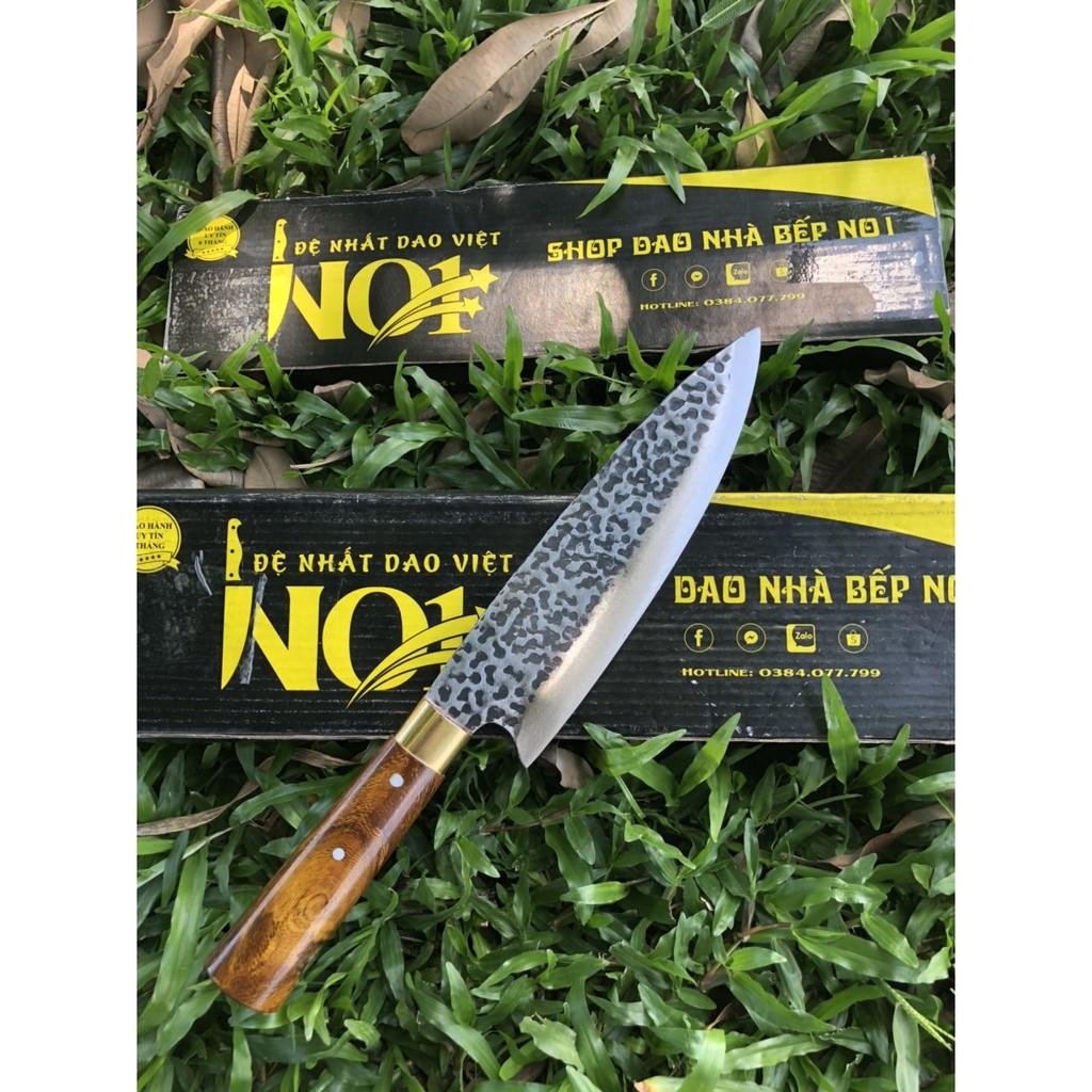 Dao bộ 5 dao nhà bếp cao cấp làm từ nhíp xe ô tô chống cong vênh sứt mẻ.